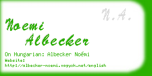 noemi albecker business card